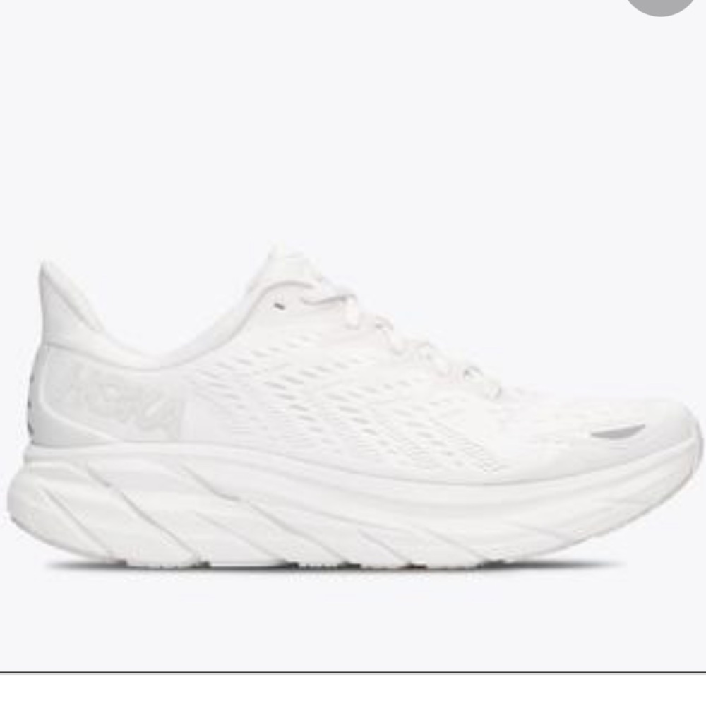All White Hoka Clifton 8 size 8.5 womens worn once